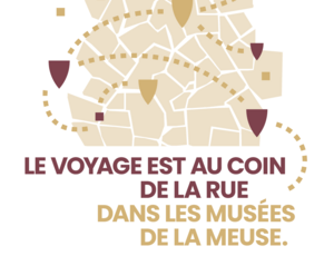 Carte stylisée de la Meuse avec les emplacements des différents musées - Agrandir l'image (fenêtre modale)