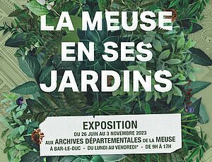 Composition de plantes et titre de l'exposition - Agrandir l'image (fenêtre modale)